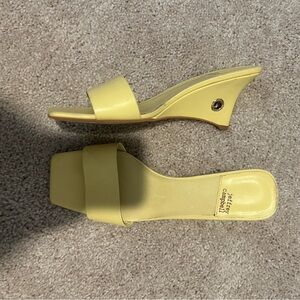 Butter Yellow Wedge Sandals